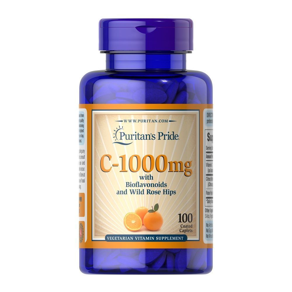 Vitamin C-1000 mg with Bioflavonoids & Rose Hips - 100 caps (Повреждена банка)