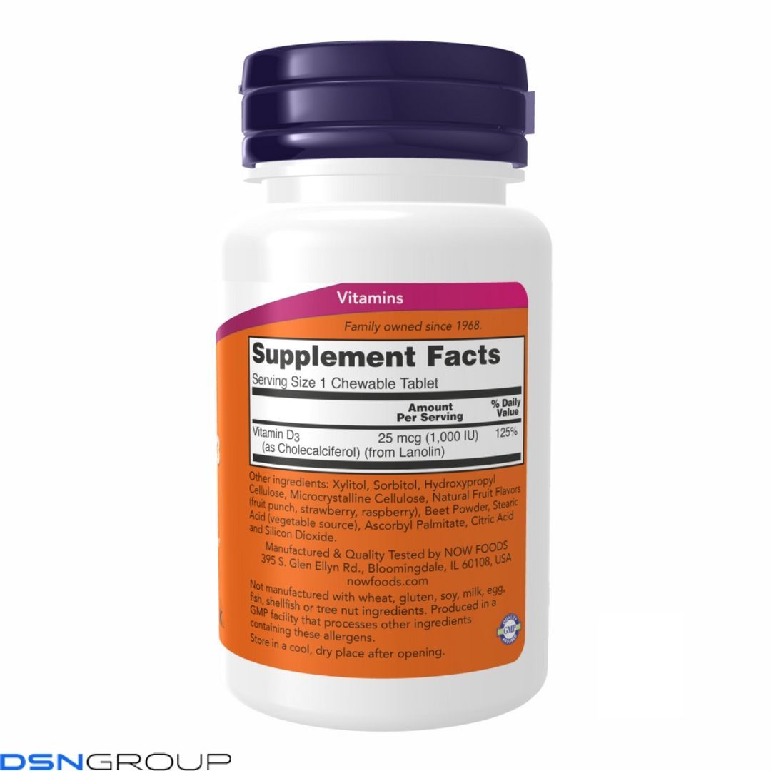 (12.02 Ожидание) VIT D-3 1000 IU Fruity Chew - 180 loz