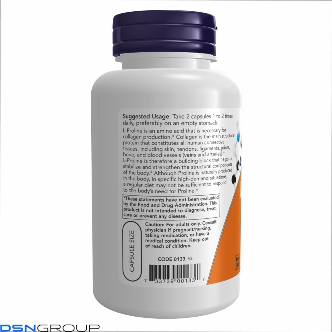 L-Proline 500mg - 120 vcaps