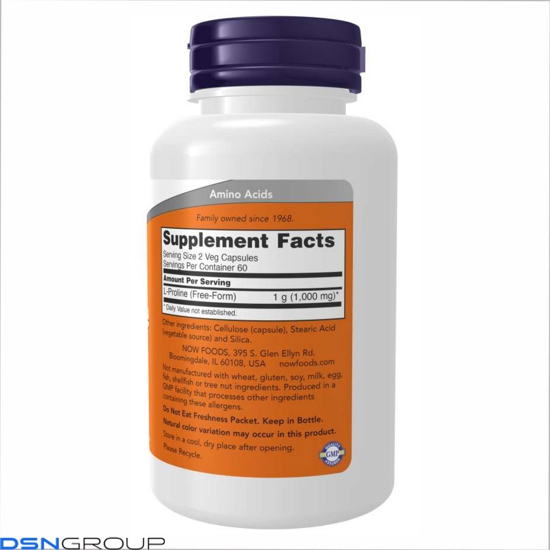L-Proline 500mg - 120 vcaps