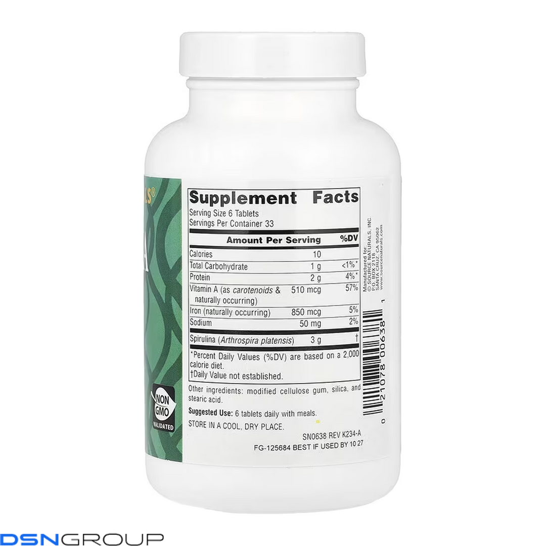 Spirulina 500 mg - 200 tabs