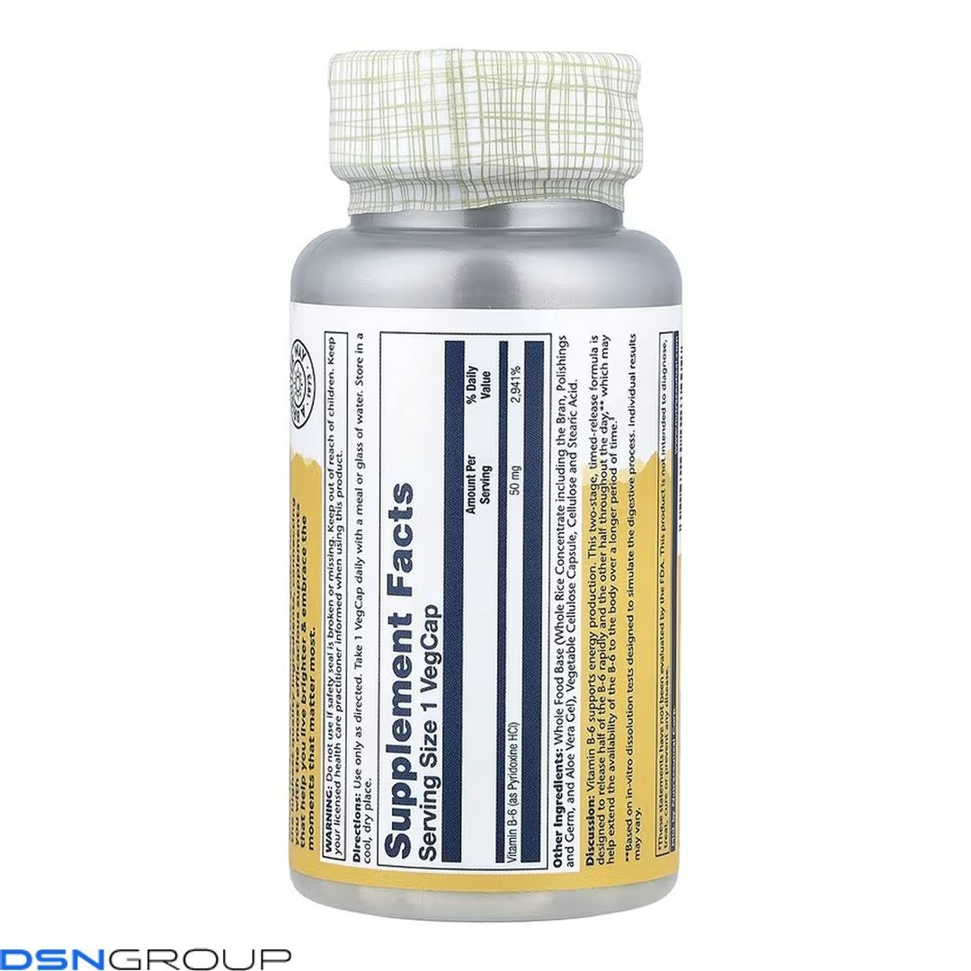 Vitamin B-6 Timed-Release 50mg - 60 vcaps