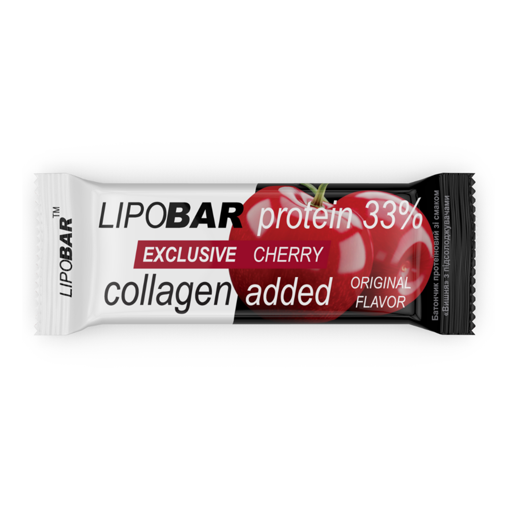 Протеїновий батончик Lipobar Exclusive, вишня, 50 г