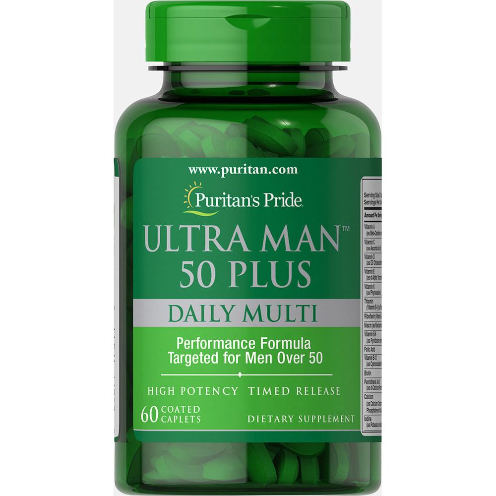 Puritans Pride Ultra Man 50 Plus, 60 каплет
