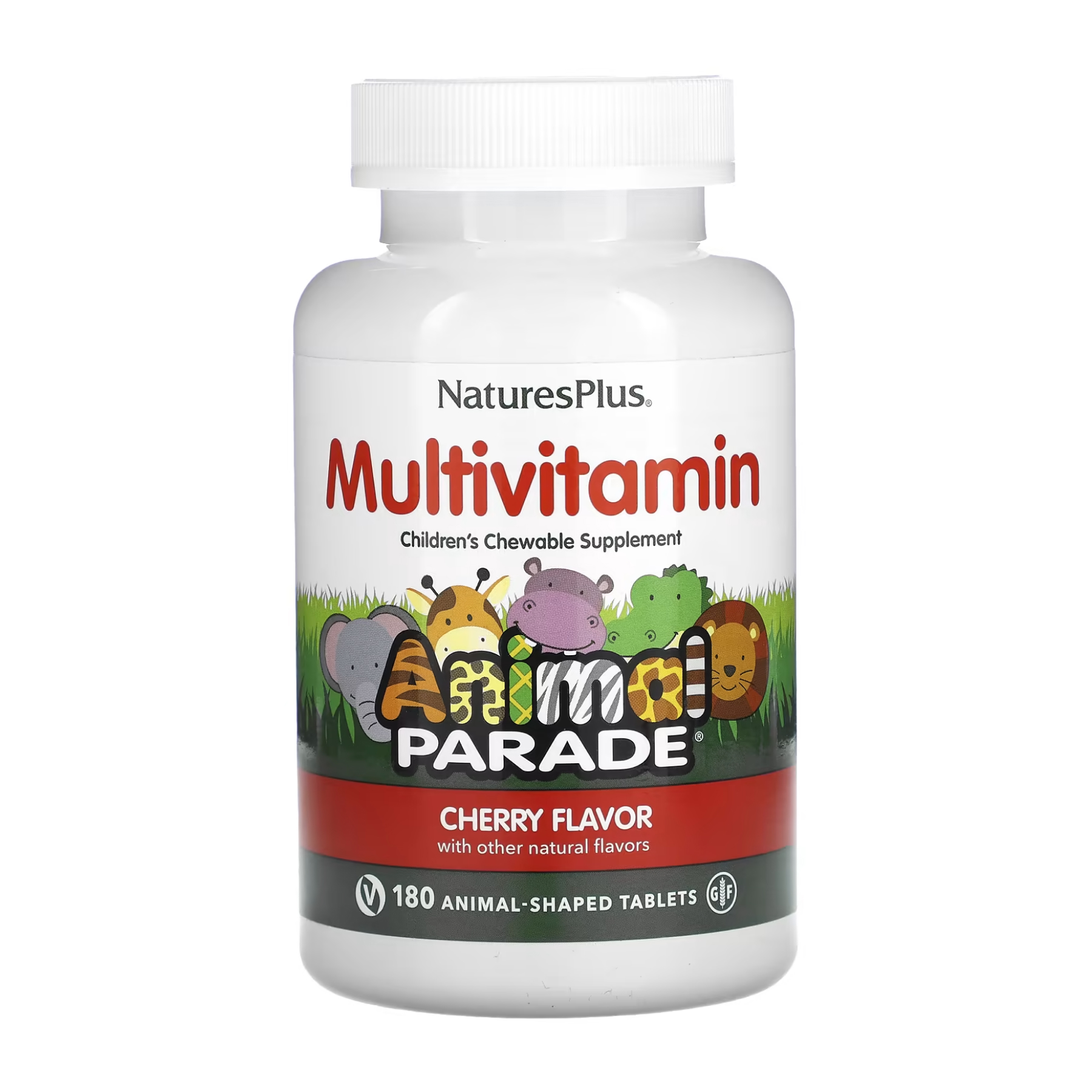 Дитячі мультивітаміни Nature's Plus, жувальні таблетки зі смаком вишні, 180 шт.