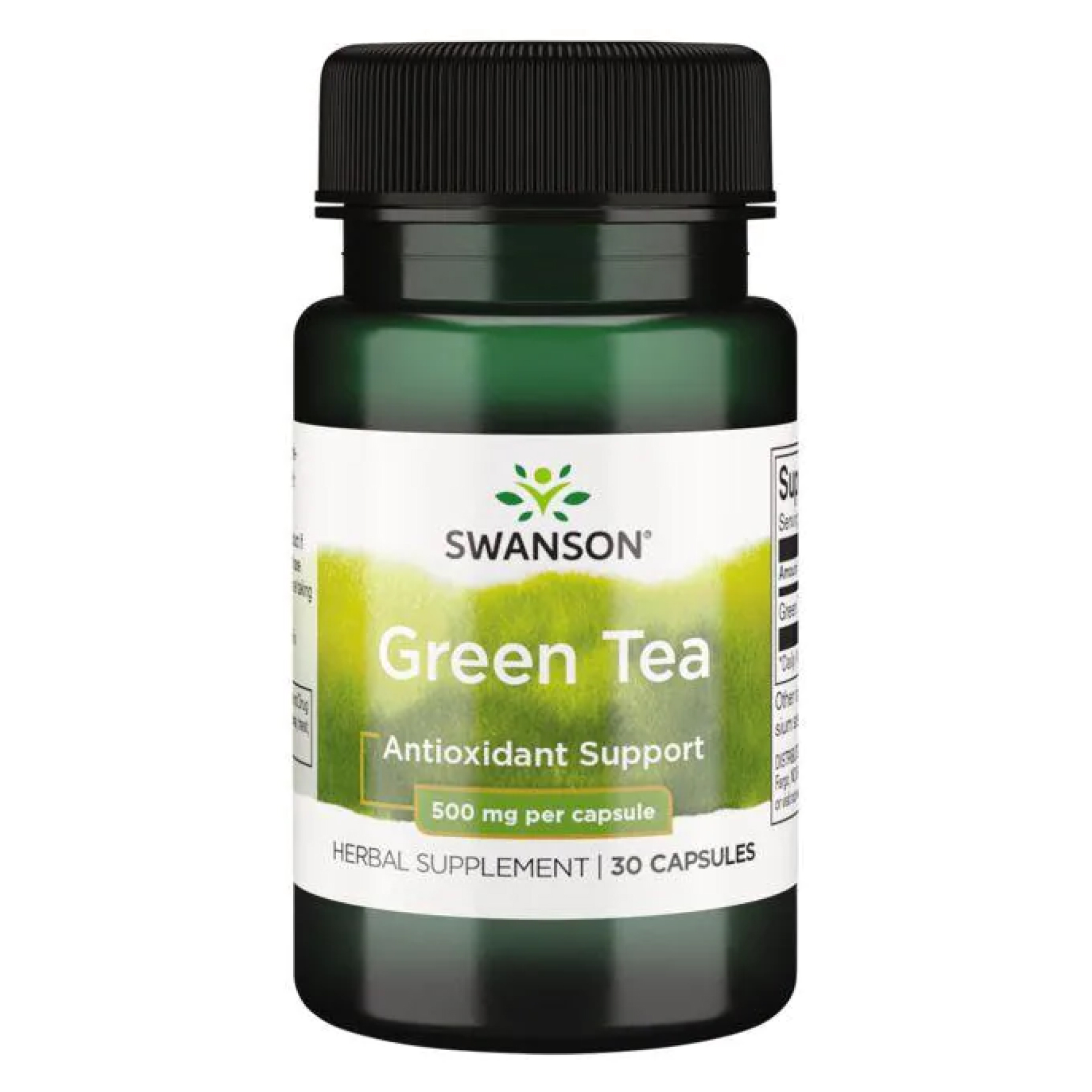 Зелений чай Swanson Green Tea 500 мг, 30 капсул