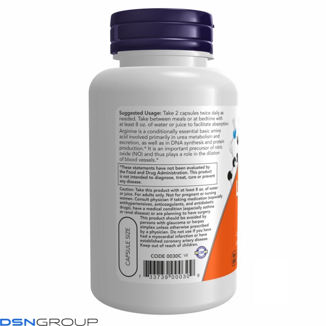 Arginine 500mg - 250 vcaps