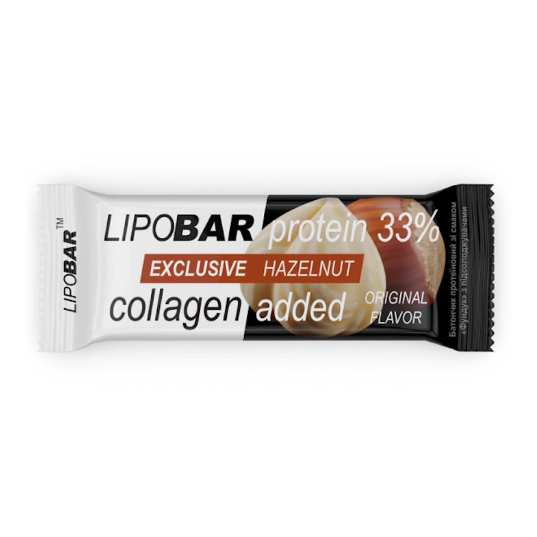 Протеїновий батончик Lipobar Exclusive з фундуком, 50 г