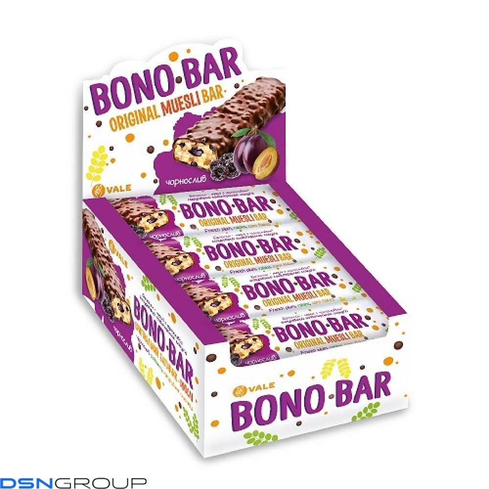 Bono Bar Original Muesli - 20х40g French Plum 100-39-3453050-20 фото Bono Bar Original Muesli - 20х40g French Plum