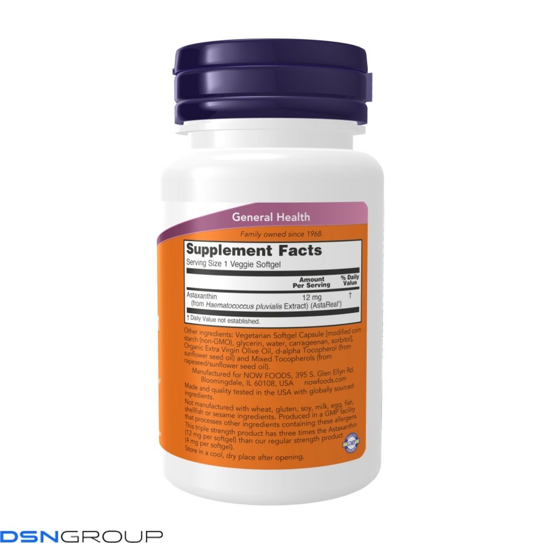 Astaxanthin 12 mg Triple Strength - 60 veg softgels