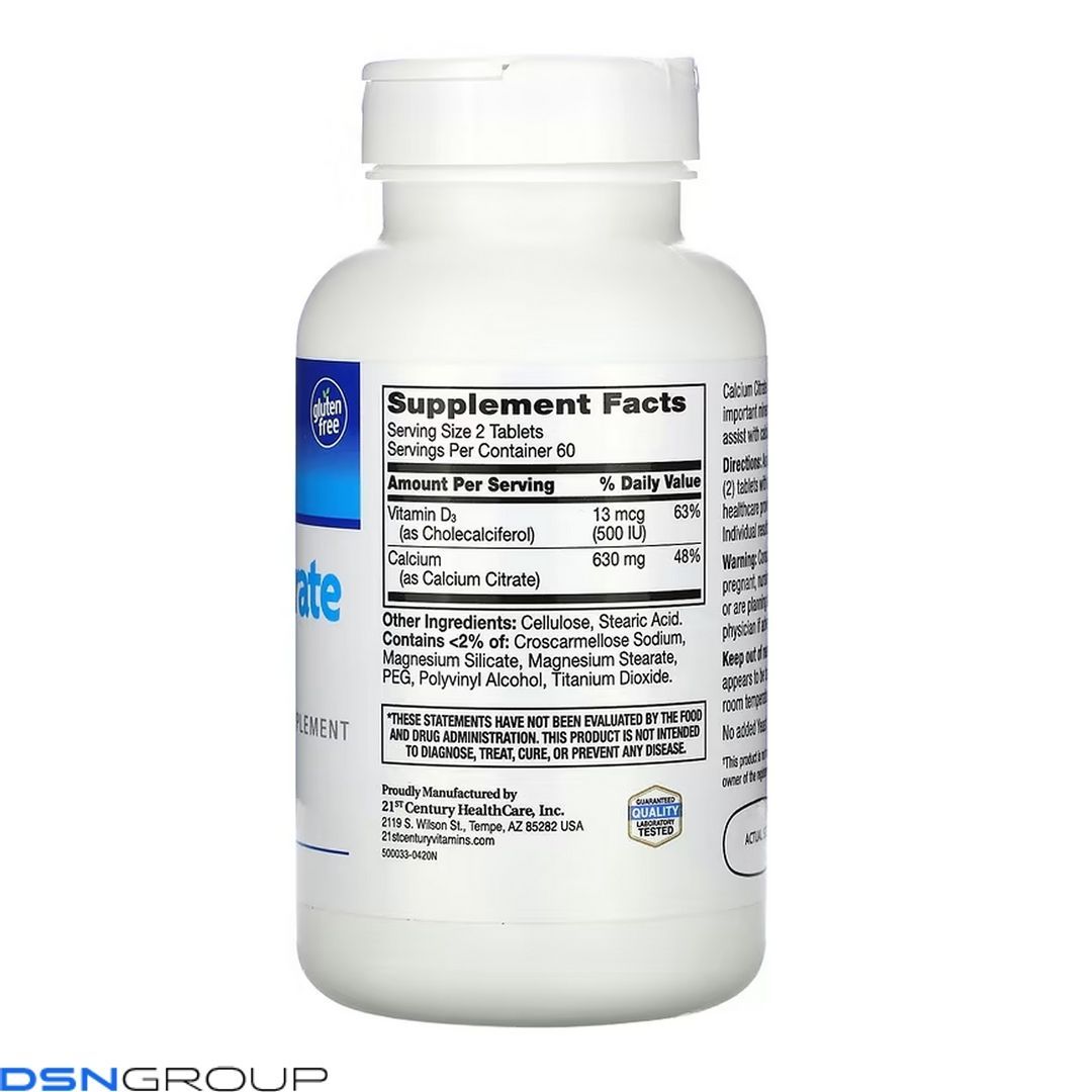 Calcium Citrate + D3 Max - 120 tabs (Пошкоджена банка)