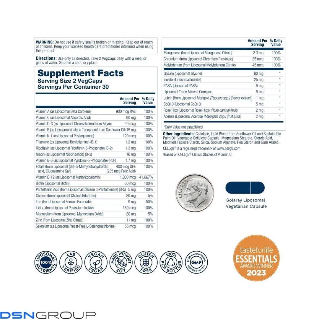 Liposomal Multivitamin Universal - 60 vcaps 2023-10-6788 фото Liposomal Multivitamin Universal - 60 vcaps