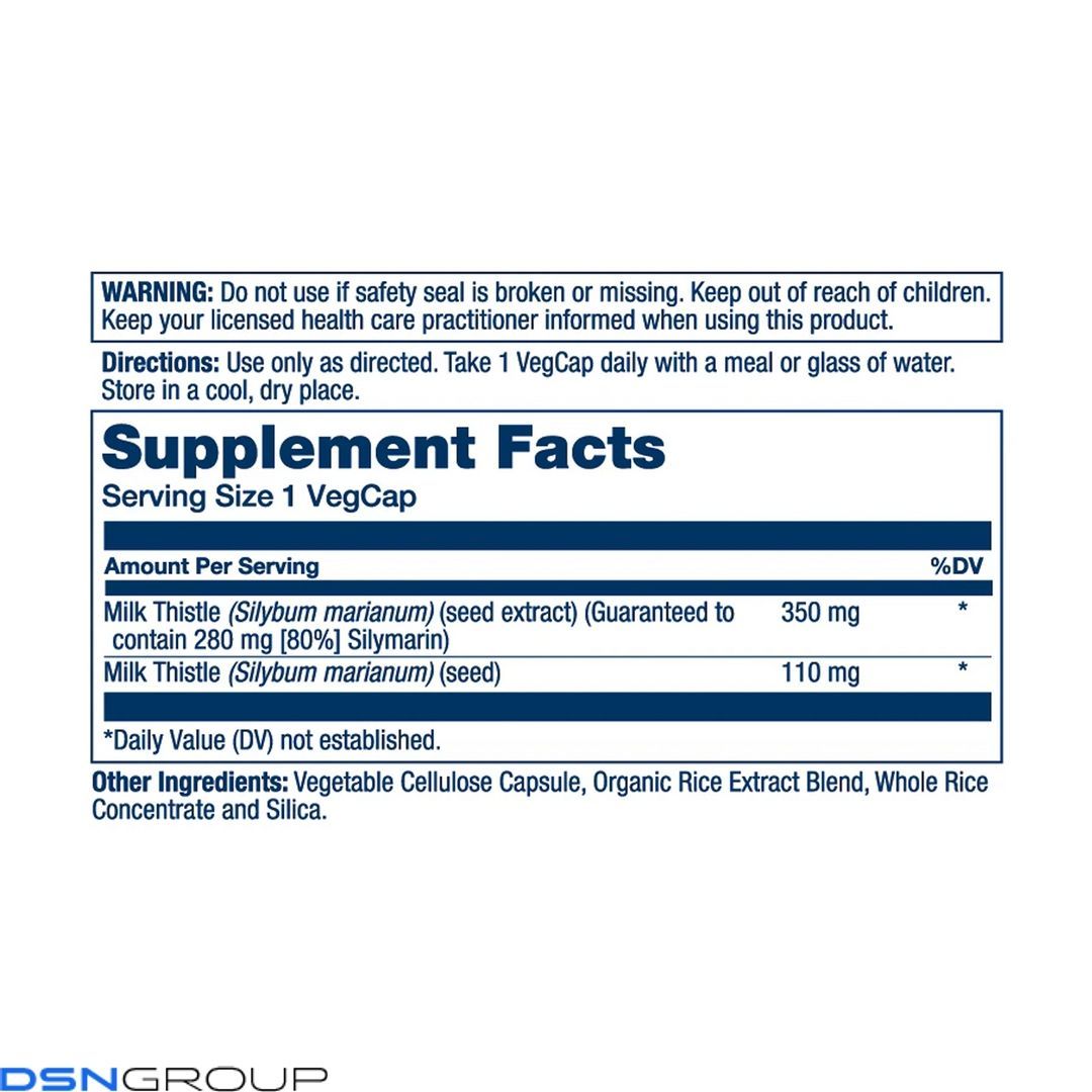 Milk Thistle Seed Extract One 350mg - 30 vcaps