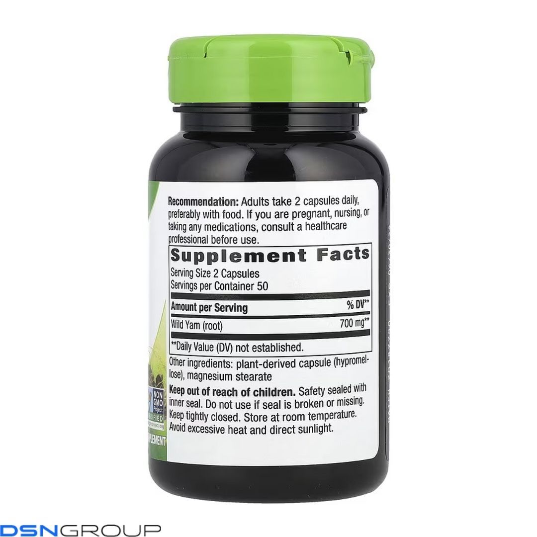Wild Yam - 100 vcaps (Повреждена банка)