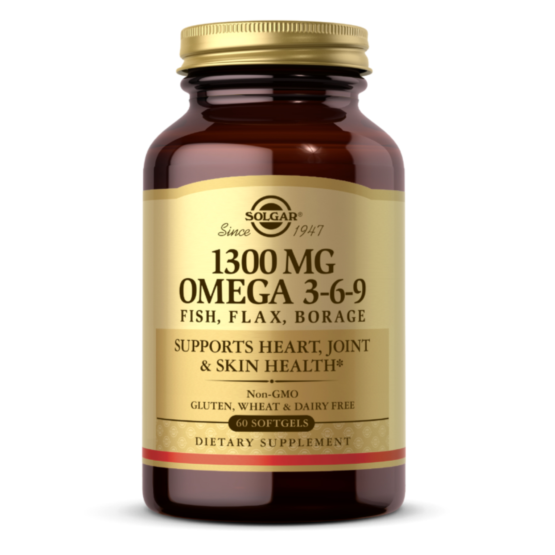Solgar Omega 3-6-9 1300 мг, 60 м'яких капсул