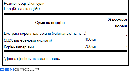Valerian Root Extract 200mg - 120 caps