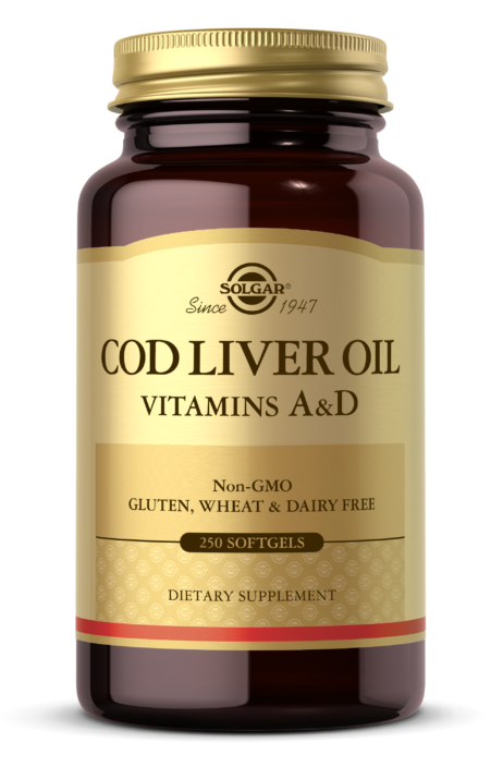 Solgar Cod Liver Oil — масло печени трески, 250 капсул