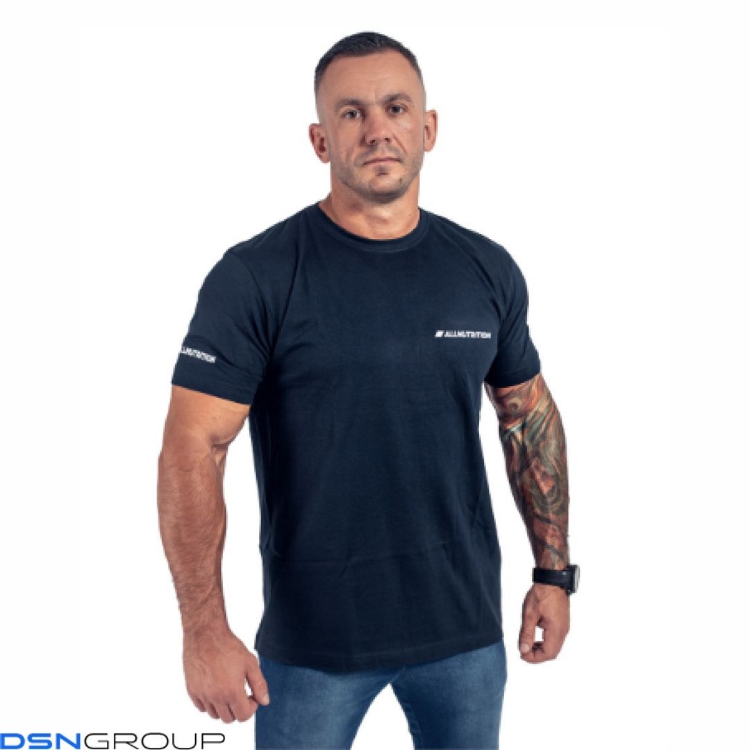 T-Shirt Men Slim Green & White Logo - L 2022-09-1143 фото T-Shirt Men Slim Green & White Logo - L
