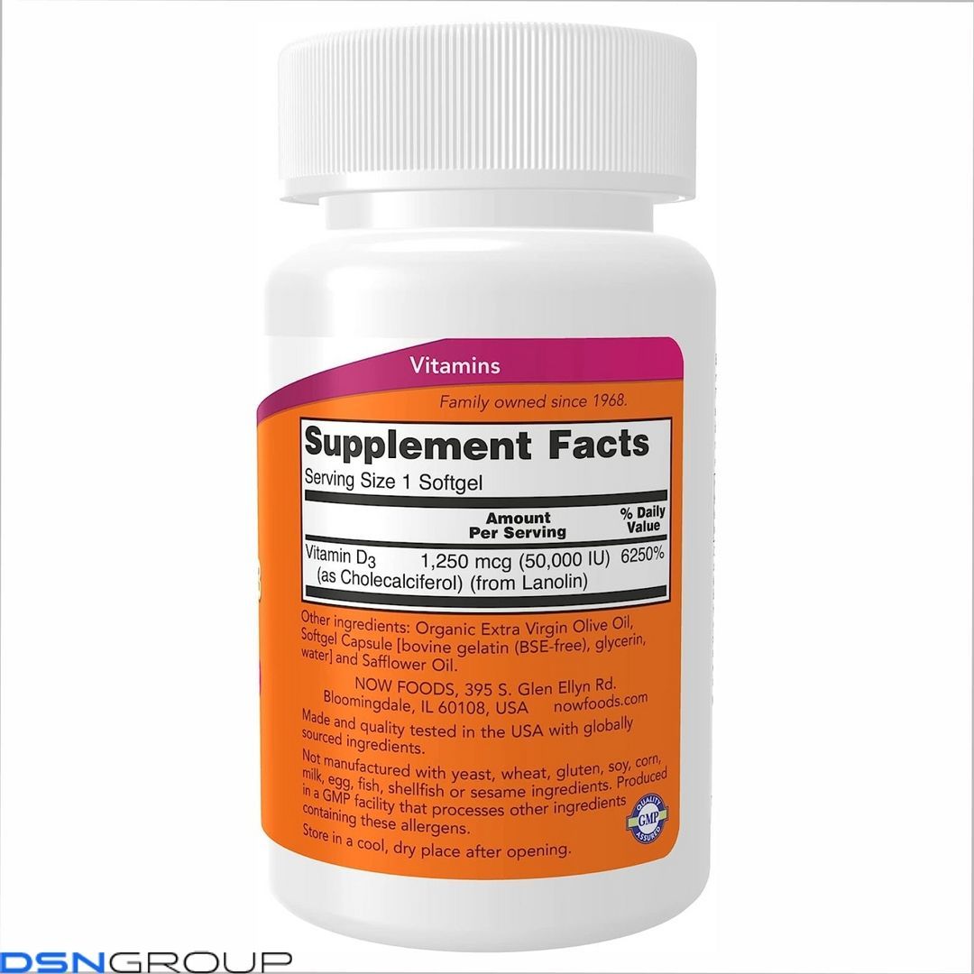 VIT D-3 50,000 IU - 50 sgels