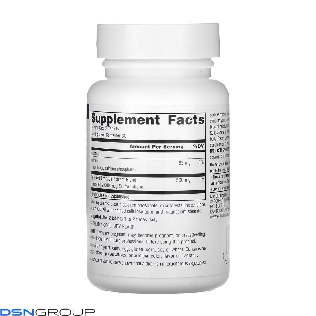Broccoli Sprouts Extract 250mg - 60 tabs