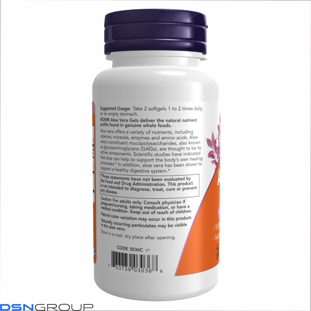 Aloe Vera Gels - 100 softgels 100-17-9343729-20 фото Aloe Vera Gels - 100 softgels