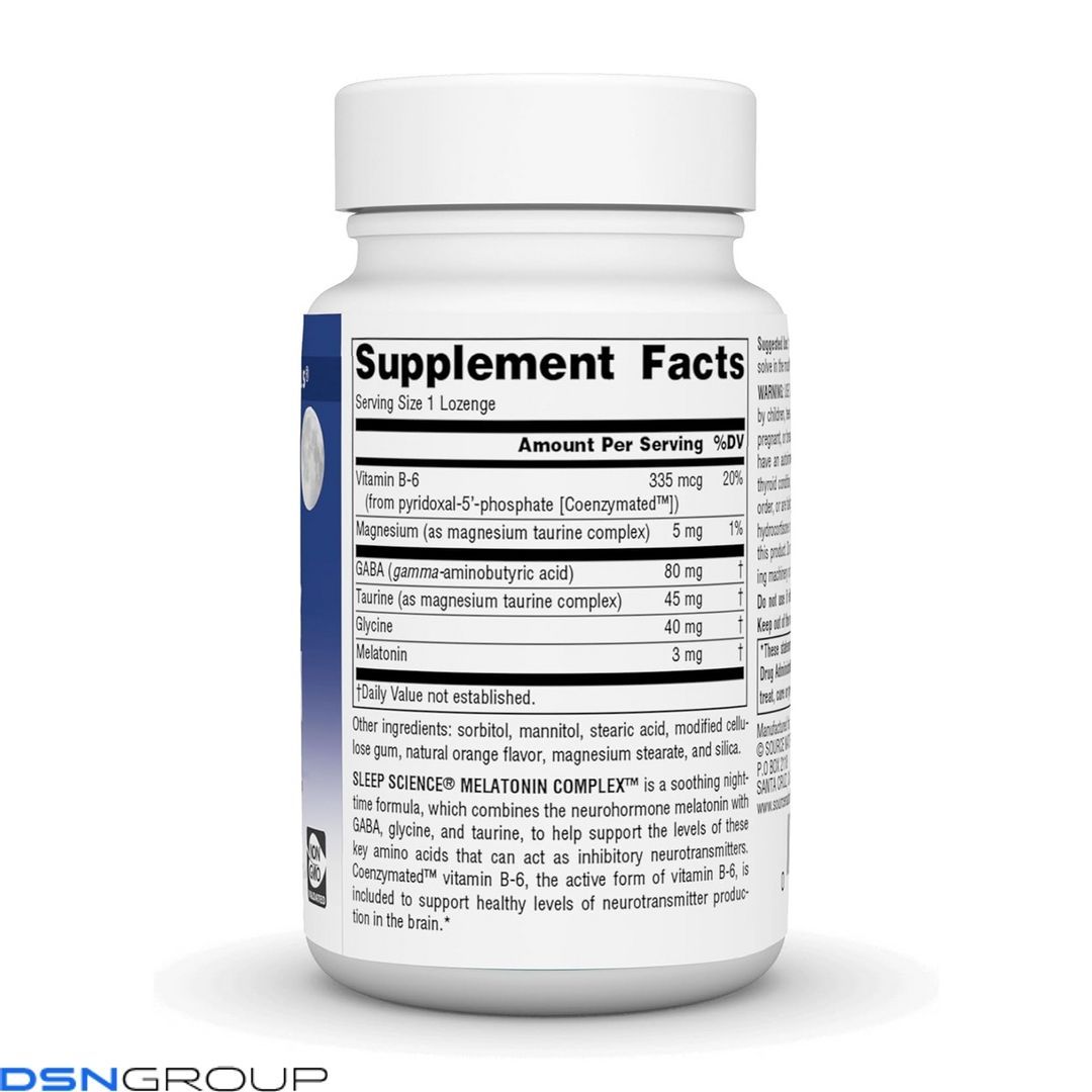Sleep Science&reg; Melatonin Complex&trade; 3 mg - 50 lozenges Orange