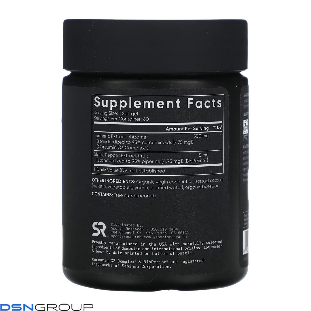 Turmeric Curcumin C3 Complex 500mg - 60 softgels