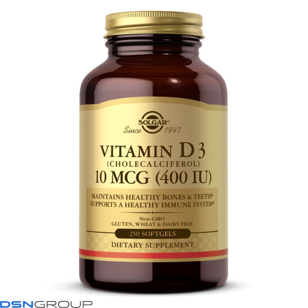 Vitamin D3 (Cholecalciferol) 10mcg (400 IU) - 250 Softgels 2022-10-2978 фото Vitamin D3 (Cholecalciferol) 10mcg (400 IU) - 250 Softgels