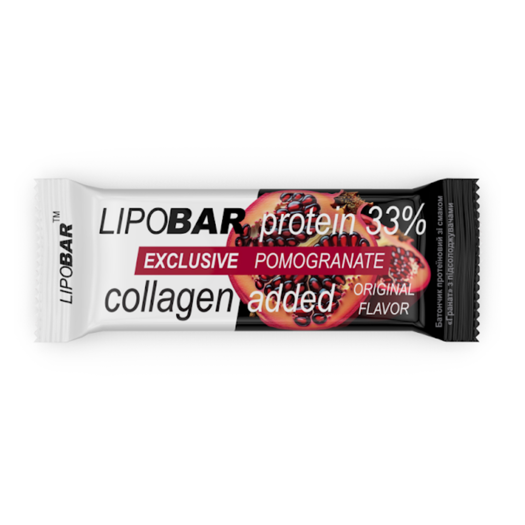 Lipobar Exclusive — протеїновий батончик, гранат, 50 г