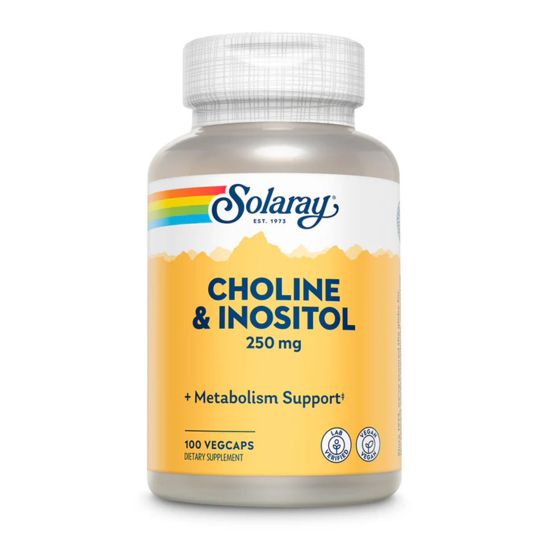 Solaray Choline & Inositol, холін та інозитол, 100 вегетаріанських капсул