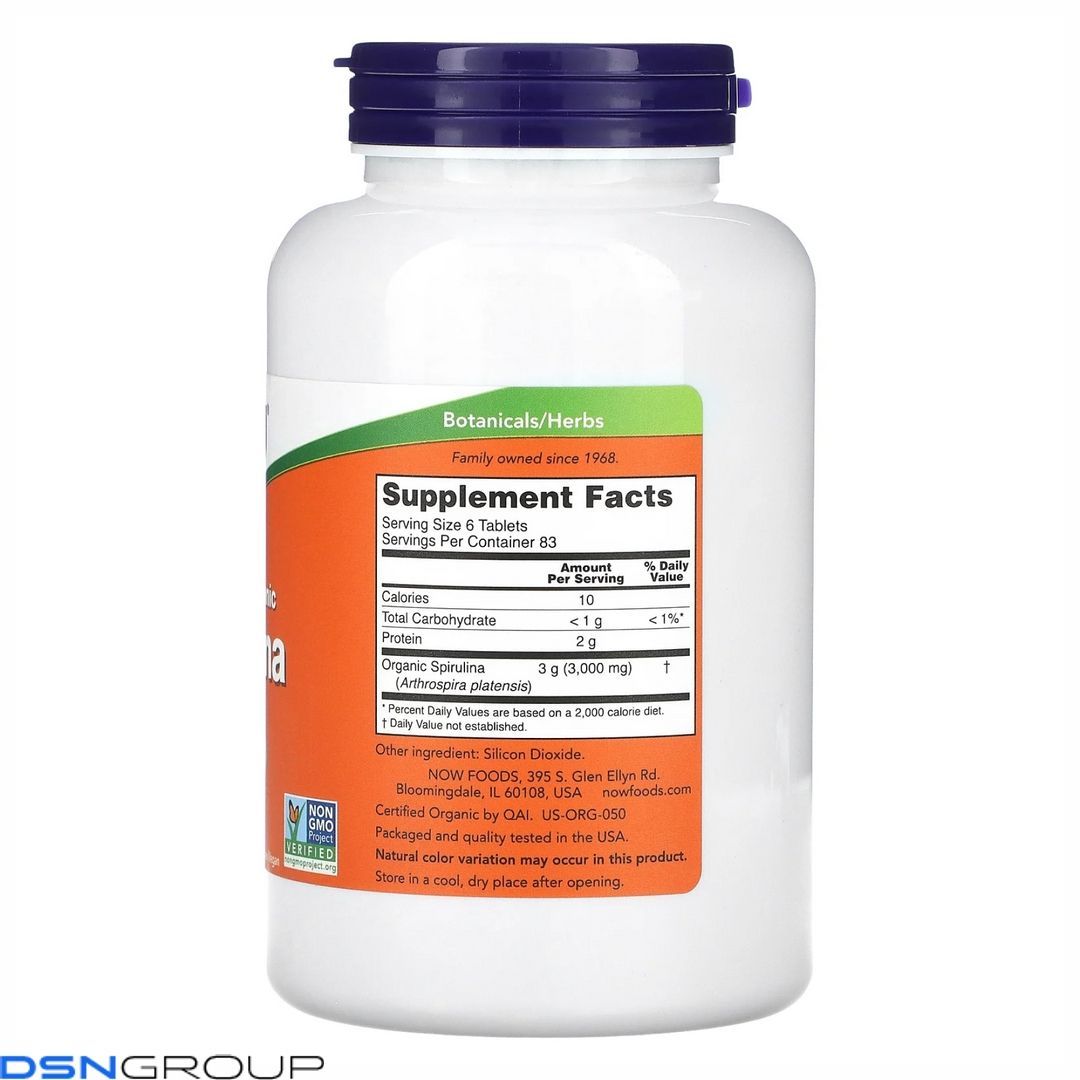 (12.02 Ожидание) Org Spirulina 500mg - 500 tabs