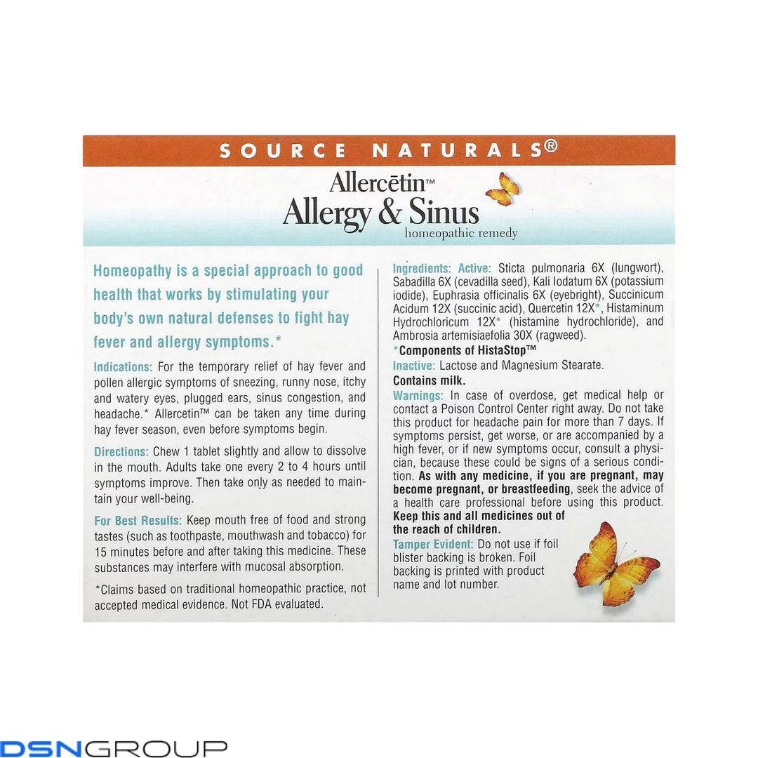 Allercetin&trade; Allergy & Sinus - 48 tabs