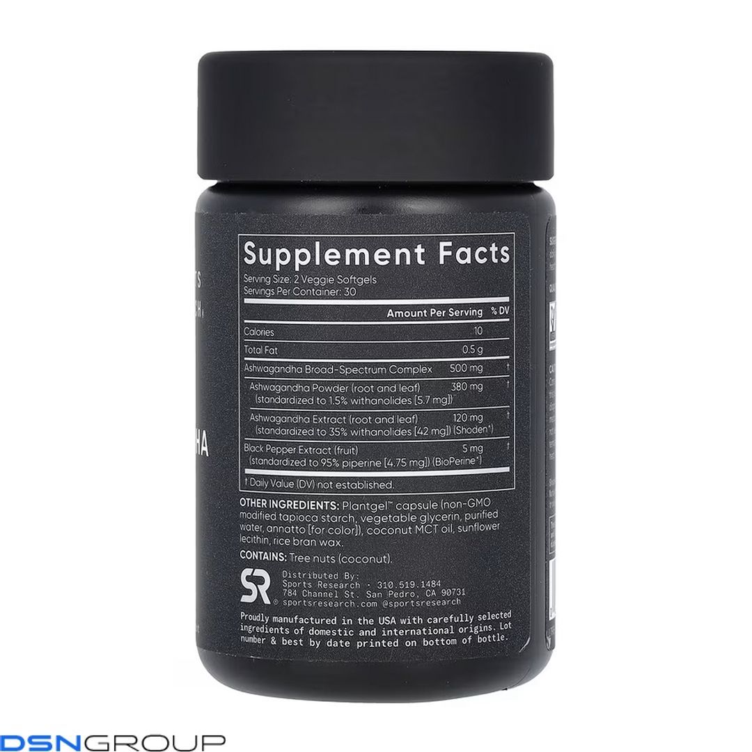 Ashwagandha 500mg - 60 veggie softgels