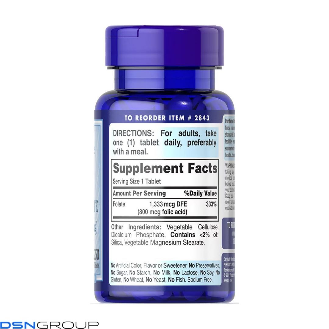 Folate 1333 mcg DFE - 250 tabs 2023-10-2471 фото Folate 1333 mcg DFE - 250 tabs