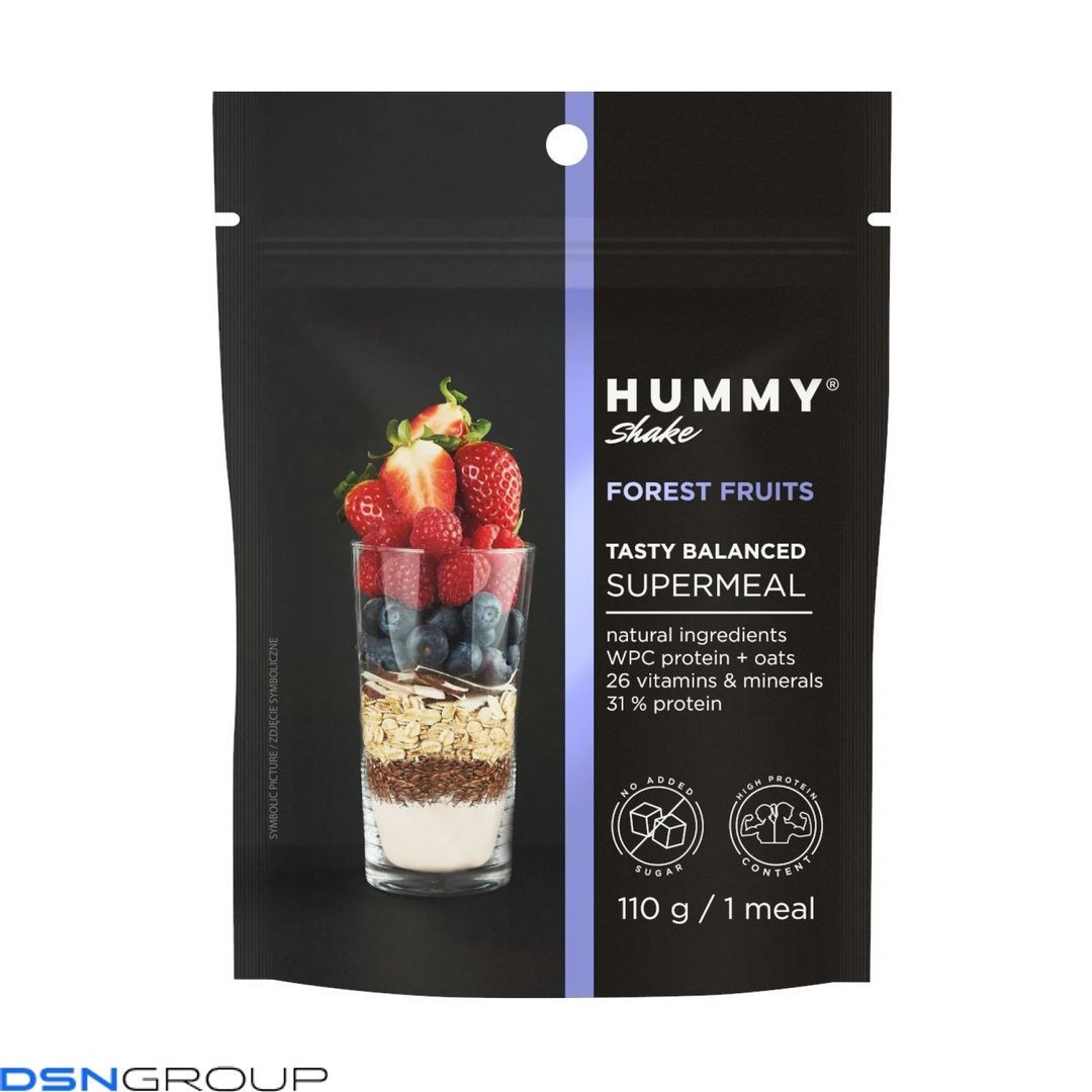 Hummy Shake Tasty Balanced Supermeal - 110g Forest Fruits 2023-10-3288 фото Hummy Shake Tasty Balanced Supermeal - 110g Forest Fruits
