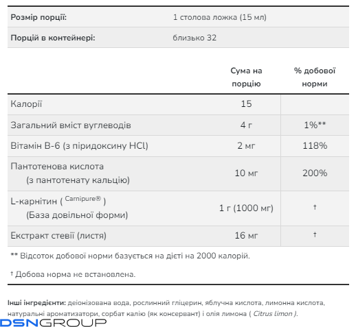 Liquid L-Carnitine - 1000mg Citrus