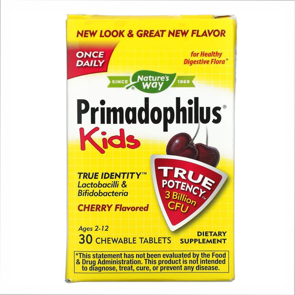 (20.02 Ожидание) Primadophilus&reg; Chew Cherry - 30 tabs