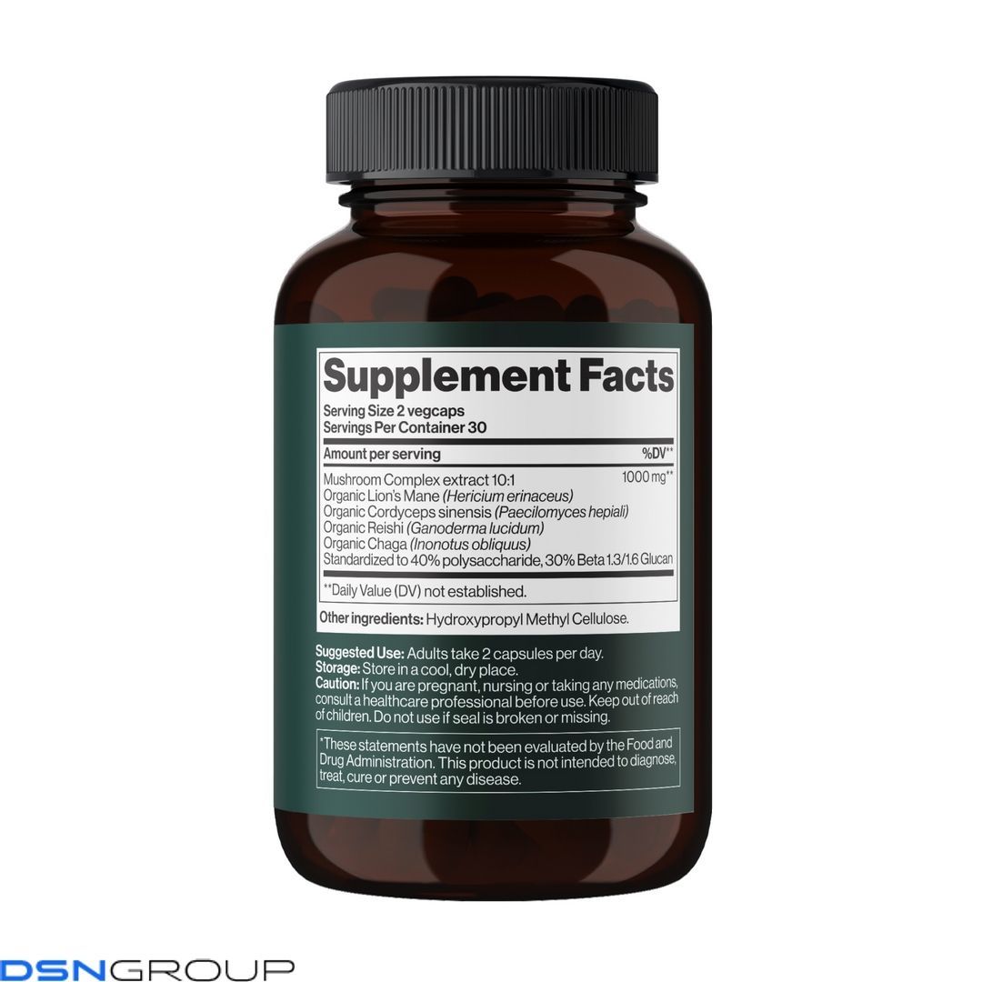 4Mushroom Complex 1000 mg - 60 vegcaps (Повреждена крышка)