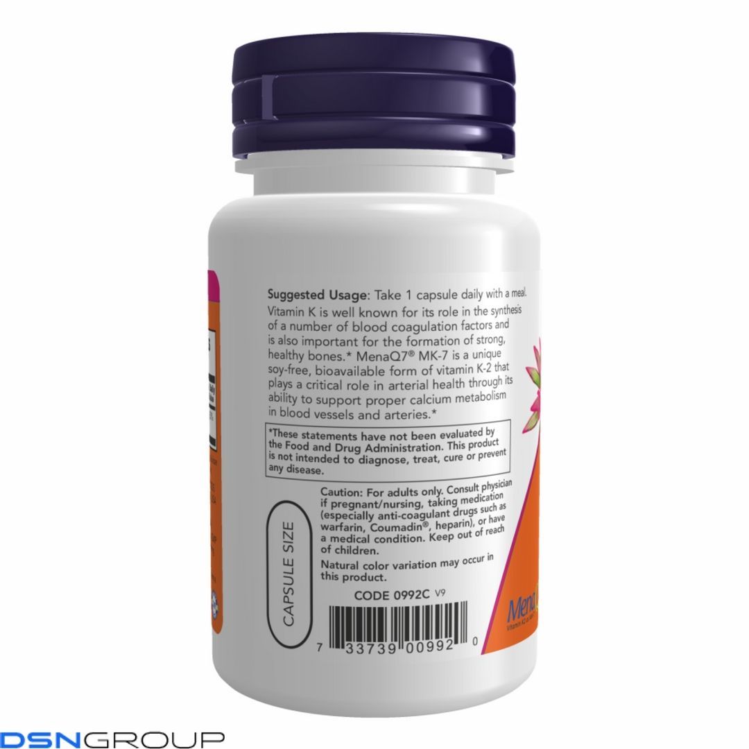 (12.02 Очікування) Vitamin K-2 (MK7) 100 mcg - 120 vcaps
