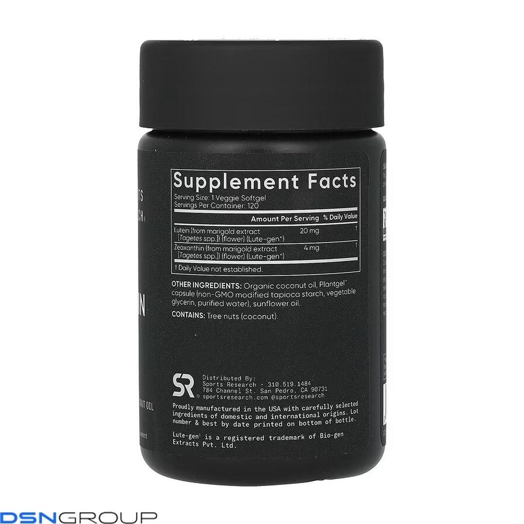 Lutein + Zeaxanthin 20mg - 120 veggie softgels