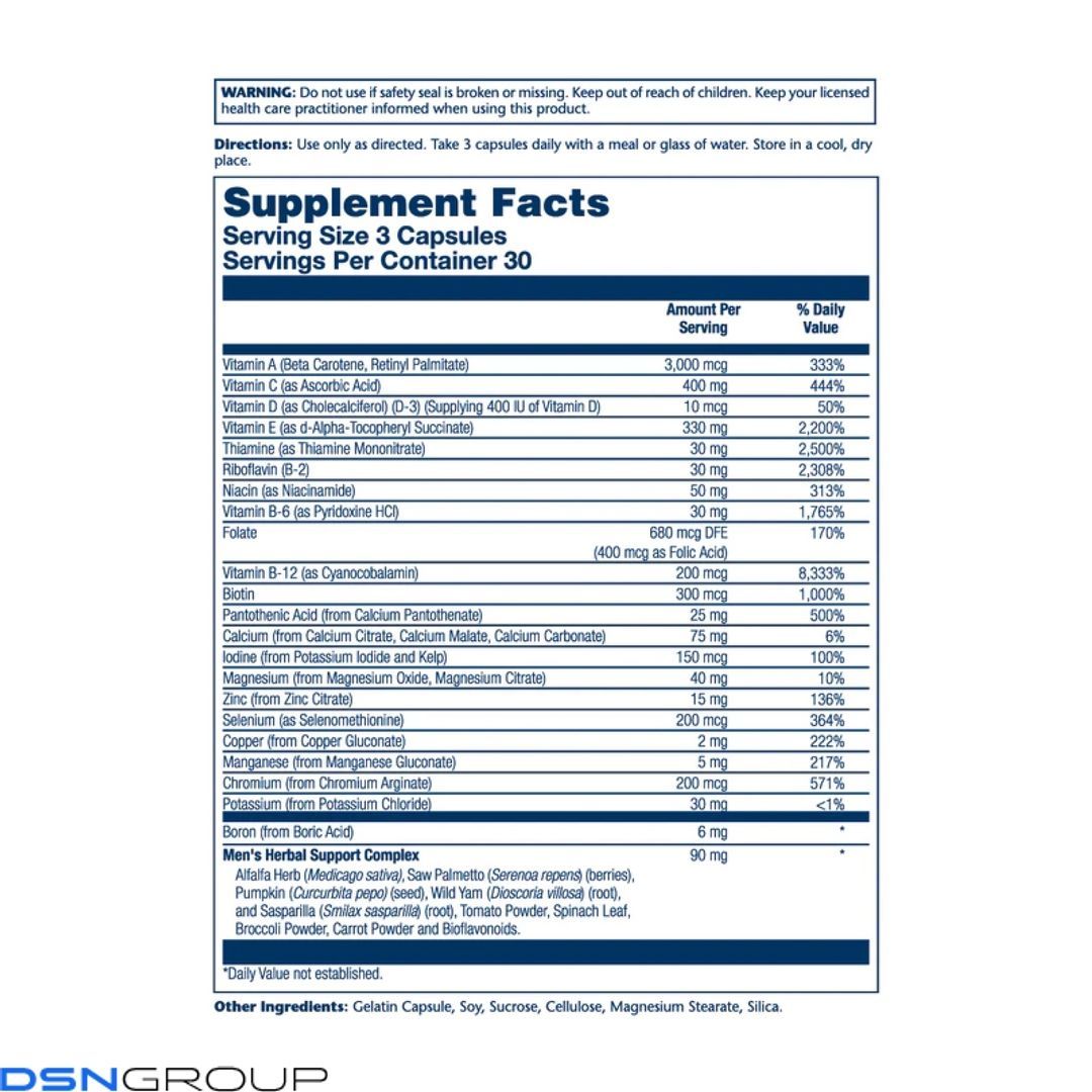 Men's Golden Multi-Vitamin - 90 caps