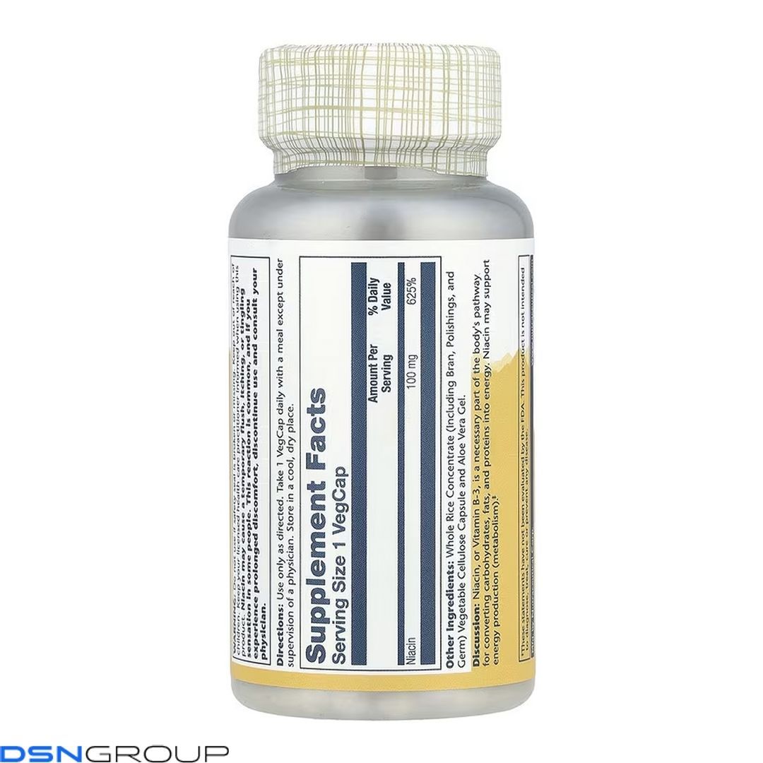 Niacin 100mg - 100 vcaps