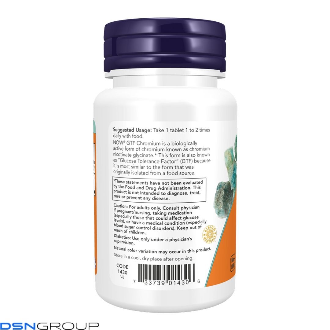 GTF Chromium 200mcg - 100 tabs