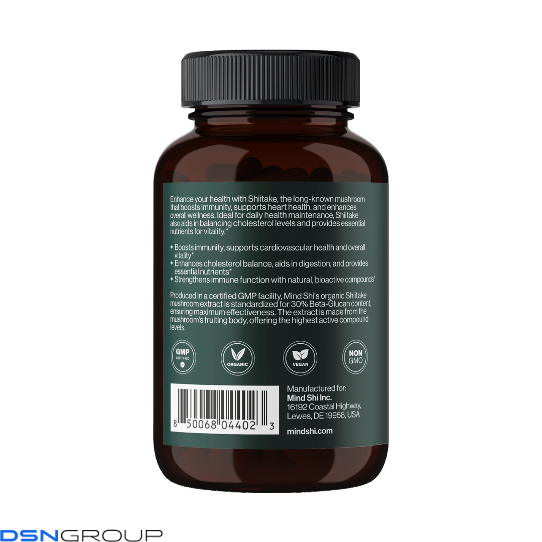 Shiitake Mushroom 1000 mg - 60 vegcaps (До 02.27)
