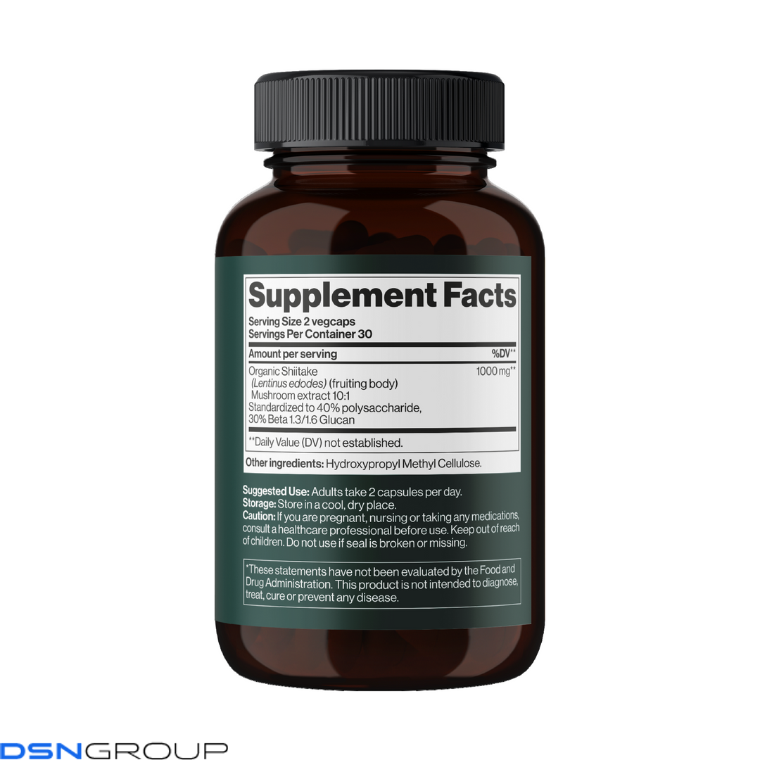 Shiitake Mushroom 1000 mg - 60 vegcaps (До 02.27)