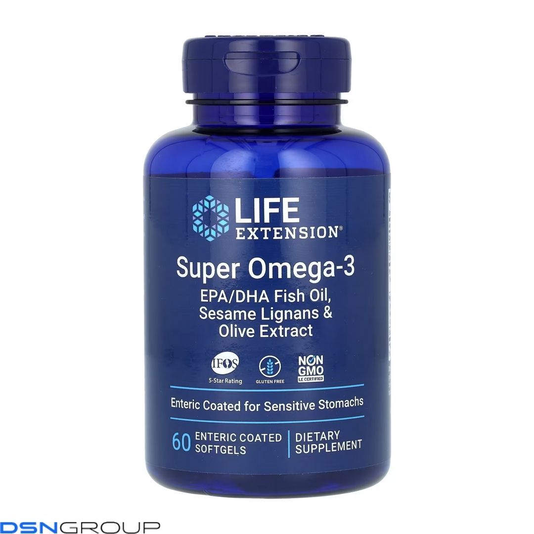 Super Omega-3 EPA/DHA Fish Oil Sesame Lignans & Olive Extract Enteric Coated - 60 softgels 2022-10-1941 фото Super Omega-3 EPA/DHA Fish Oil Sesame Lignans & Olive Extract Enteric Coated - 60 softgels
