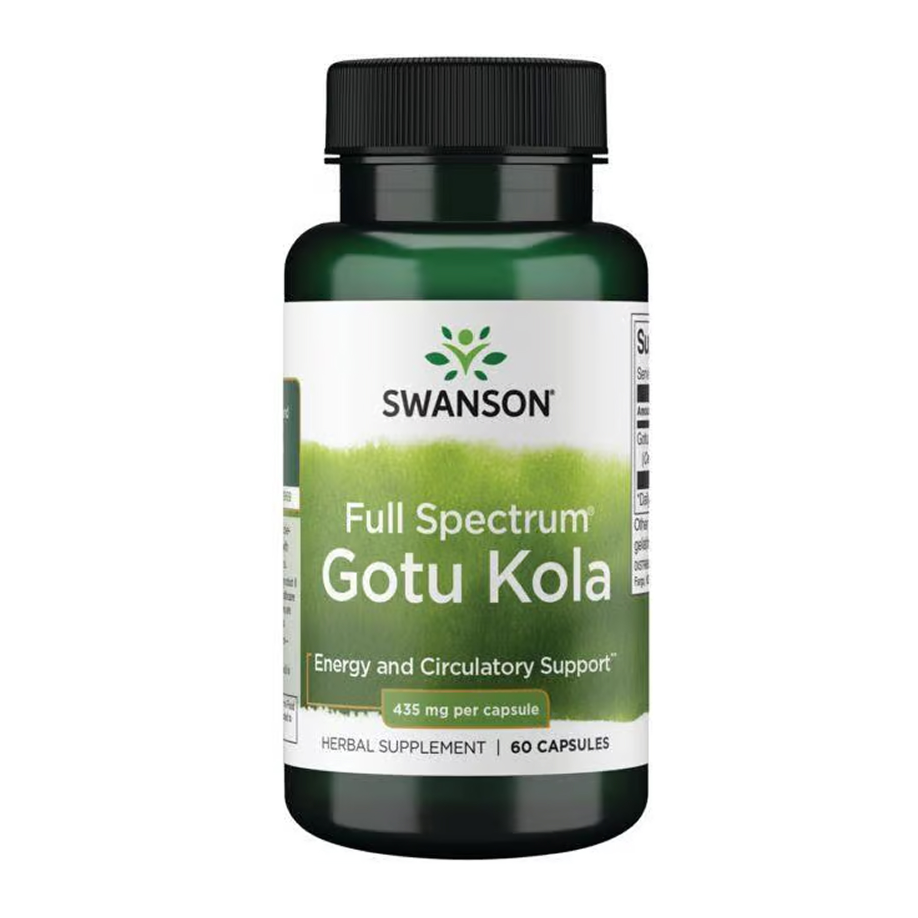 Swanson Gotu Kola, готу кола 435 мг, 60 капсул