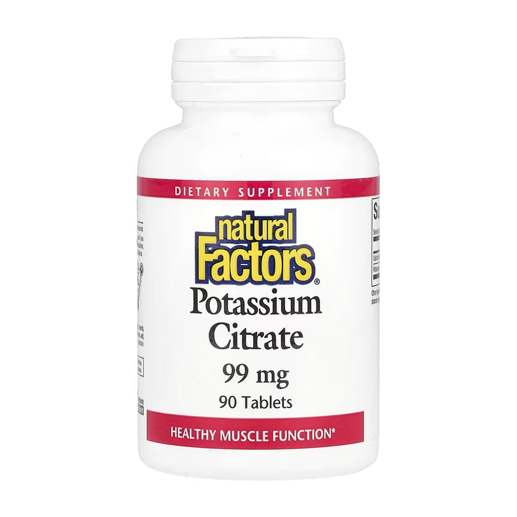 Цитрат калію 99 мг, 90 таблеток Natural Factors