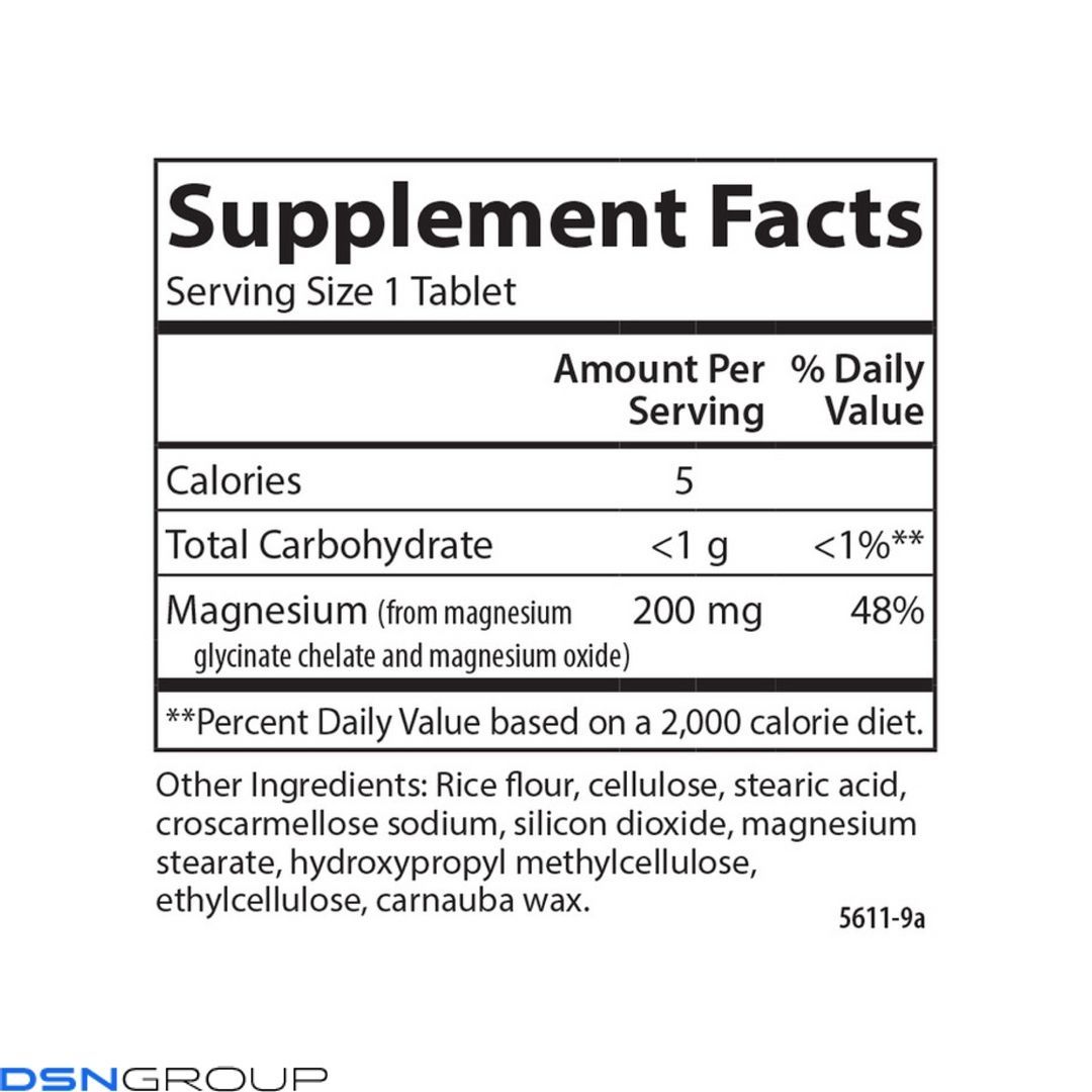 Chelated Magnesium Glycinate - 180 tabs