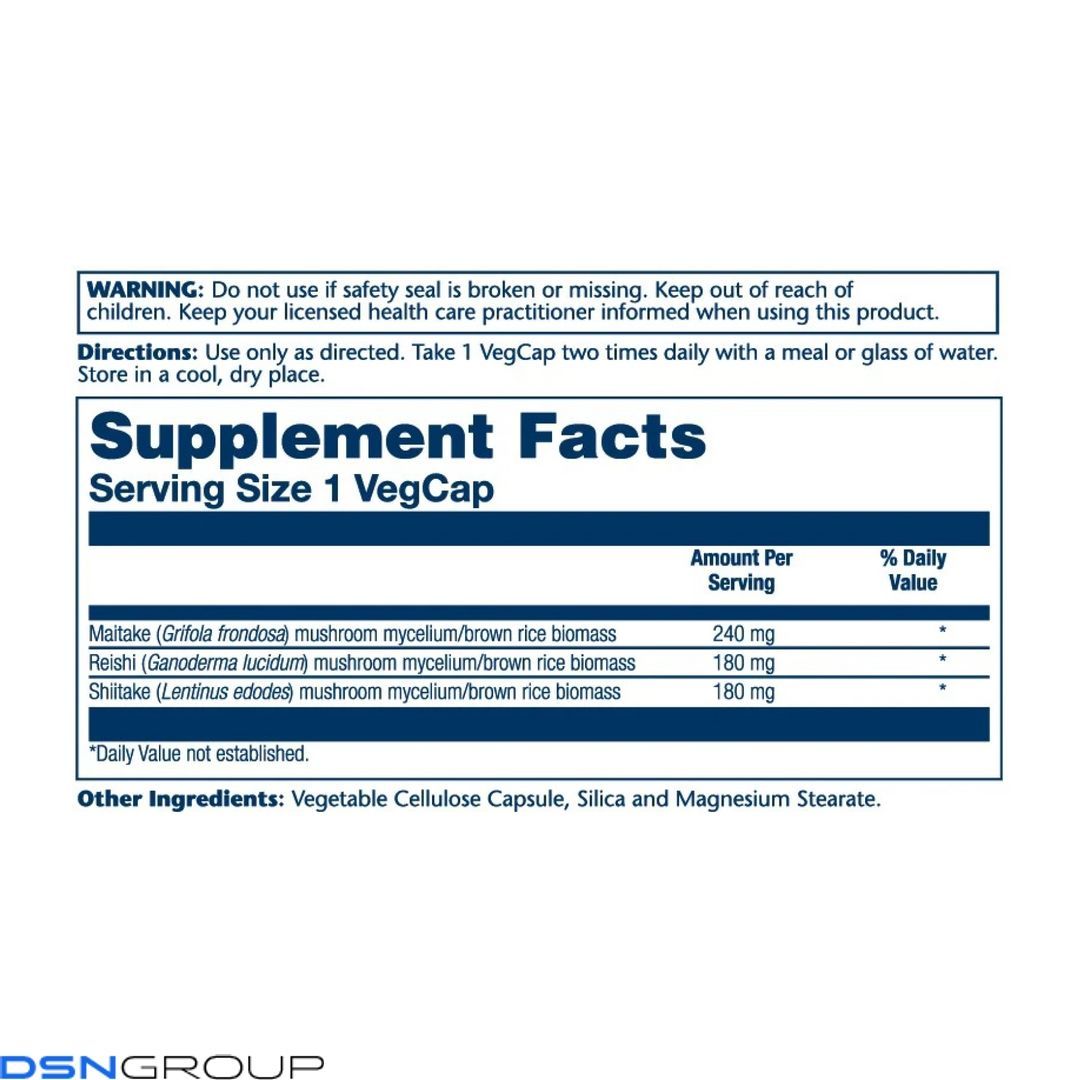 Mushroom Immune Complex 600mg - 100 vcaps
